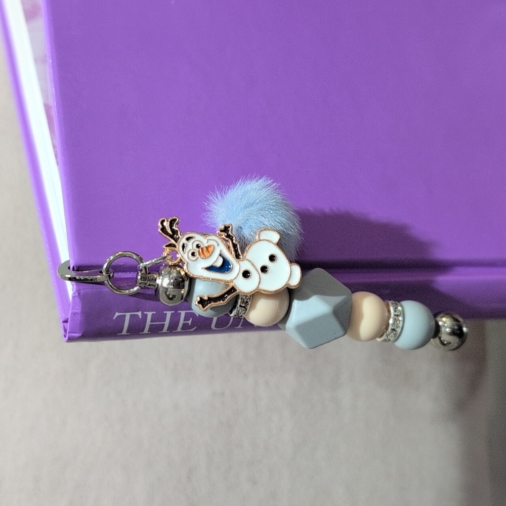 Frozen Olaf Charm Metal Bookmark Handmade